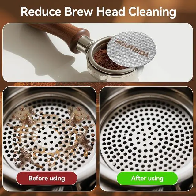 Alt view image 4 of 7 - 3Pack 53.3mm Puck Screen, Reusable 150m Metal Espresso Puck | 1.7mm Thickness Coffee Puck Screen, 316 Stainless Steel Portafilter Puck for Breville 54mm Portafilter Basket
