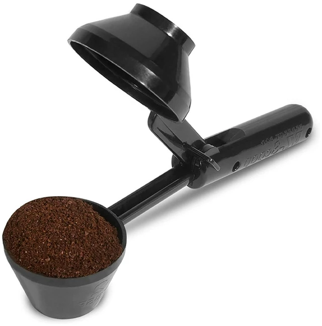 Main image of Coffee Scoop with Funnel for Reusable K Cup Pods, Measuring Scoop | MessFree Refill for Ground Coffee, Protein Powder & Loose Tea, LongHandle Handheld Coffee Accessory