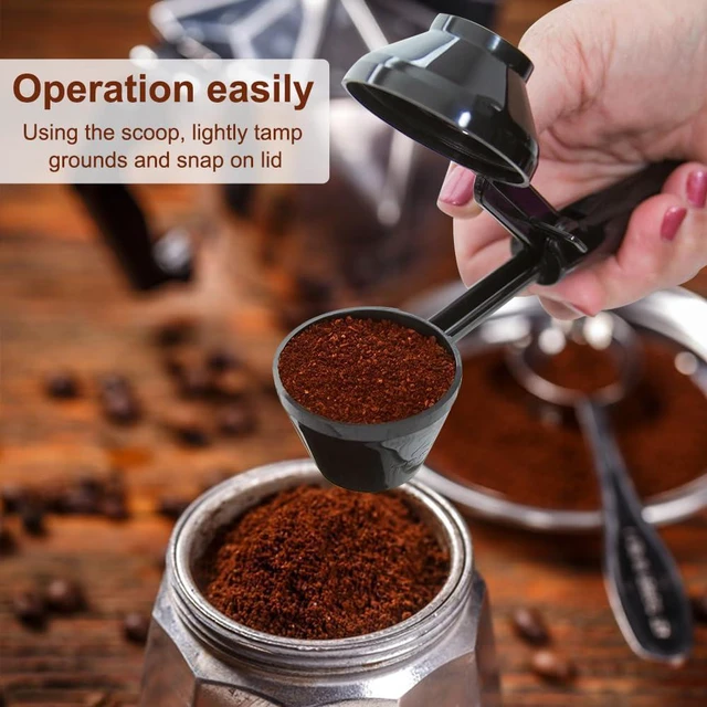 Alt view image 3 of 7 - Coffee Scoop with Funnel for Reusable K Cup Pods, Measuring Scoop | MessFree Refill for Ground Coffee, Protein Powder & Loose Tea, LongHandle Handheld Coffee Accessory