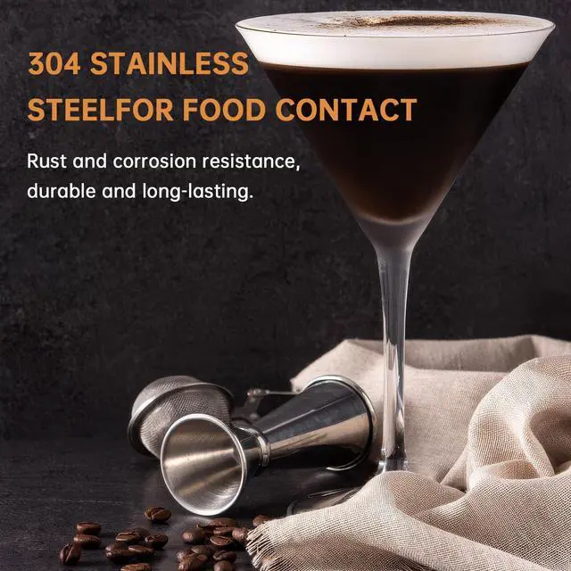 Alt view image 3 of 6 - 15-30ml Jigger for Bartending,Japanese Professional Cocktail Jigger Premium 304 Stainless Steel Jigger Premium & Heavy-Duty 0.5OZ- 1 OZ with Dimensions Inside Bartending Measuring