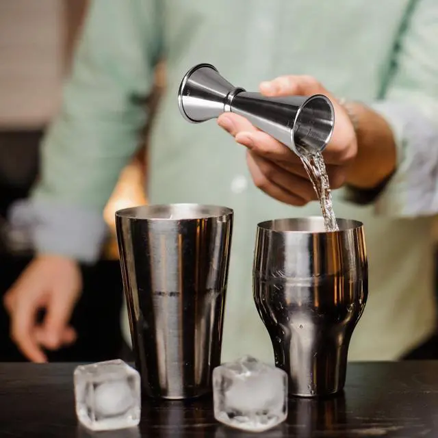 Alt view image 6 of 6 - 15-30ml Jigger for Bartending,Japanese Professional Cocktail Jigger Premium 304 Stainless Steel Jigger Premium & Heavy-Duty 0.5OZ- 1 OZ with Dimensions Inside Bartending Measuring