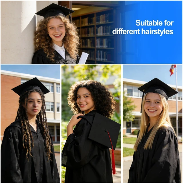 Alt view image 4 of 7 - 1Pc Graduation Cap Headband, Secure Hairstyle | Not Change Hair, Firm Anti-Fall Hairband for Graduates, Students