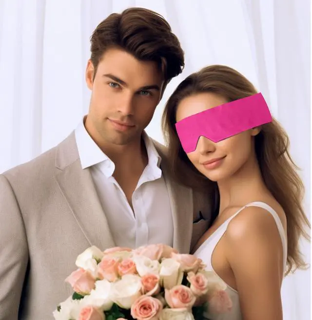 Alt view image 5 of 7 - 2 Pcs Satin Eye Mask, Black and Hot Pink | Silk Sleep Mask, Soft Comfortable Adjustable, Blackout Eye Cover, V-Shaped, 160 cm/6.3 inch