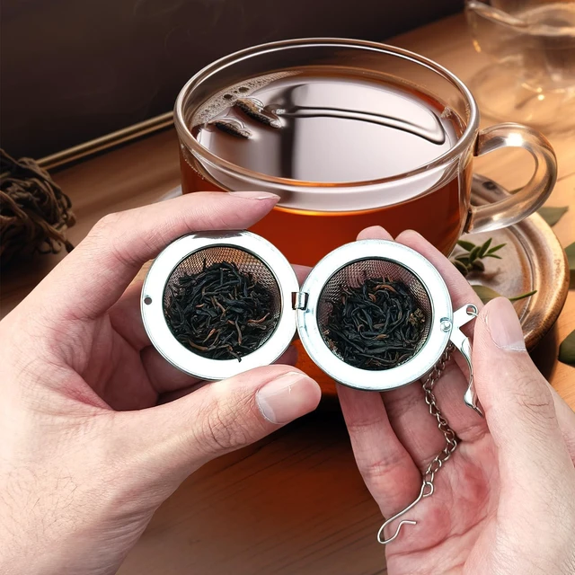 Alt view image 5 of 7 - 2PC Stainless Steel Mesh Tea Infuser,2.1 inch Tea Ball with Honey Bee | Tea Diffuser Tea Steeper for Filtering Tea,Tea Infusers for Loose Tea,Tea Strainer for Flavoring Herbal Spices and Seasonings