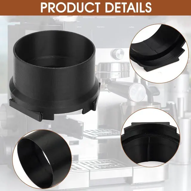 Alt view image 2 of 7 - Portafilter Funnel for Ninja Luxe Cafe, Coffee Dosing Ring No-Mess Espresso Funnel for Precise Tamping for Ninja Luxe Café Premier Series ES601
