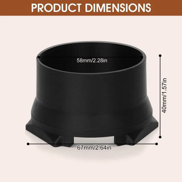 Alt view image 3 of 7 - Portafilter Funnel for Ninja Luxe Cafe, Coffee Dosing Ring No-Mess Espresso Funnel for Precise Tamping for Ninja Luxe Café Premier Series ES601