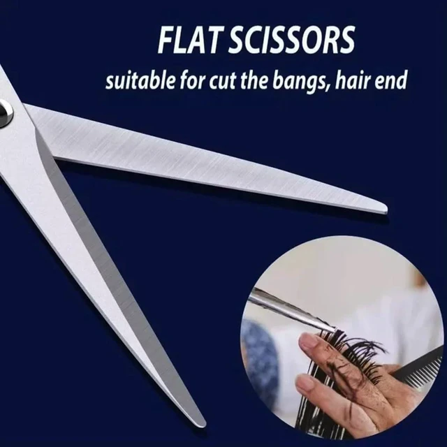 Alt view image 6 of 7 - Hairdressing Hair Cutting Scissors Kit Tool Barber Salon Hairdressing Shears Scissors for Men Women Pet Cutting Thinning Trimming