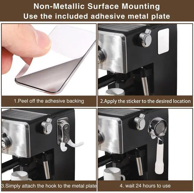 Alt view image 6 of 7 - Magnetic Coffee Portafilter Tamper Holder, Espresso Accessories Organizer for Breville, Ninja Luxe Cafe Coffee Machine, 51mm 53mm 58mm Portafilters