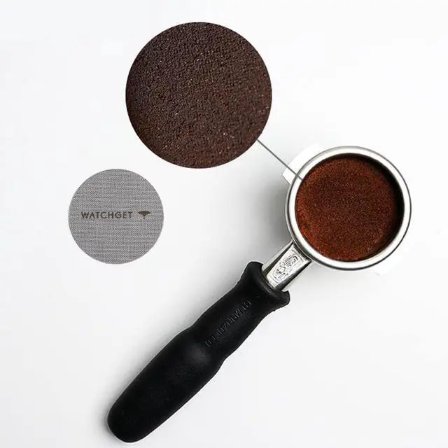 Alt view image 4 of 7 - 58.35mm Espresso Puck Screen, 1.7mm Thickness, 150m | 316 Stainless Steel; Lower Shower; Reusable Coffee Filter Mesh Plate For 58mm Espresso Portafilter Filter Basket