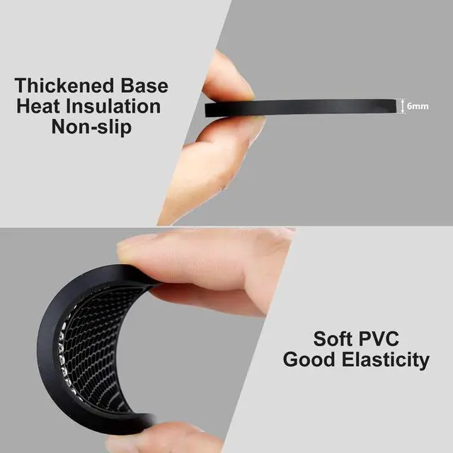 Alt view image 4 of 7 - 2PCS Bling Car Cup Coaster, Universal Vehicle Bling Holder Insert,2.75 inch Rhinestone Anti Slip Silicone Insert,Suitable for Most Car Interior,Best Gift Car Bling for Women, Black, 2 Pack