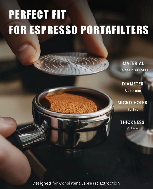 Alt view image 4 of 7 - 53.4mm Espresso Puck Screen 1 Pack, 0.8mm Thin Screen for Breville 54mm