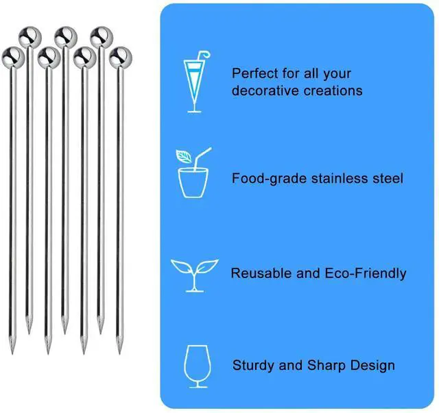 Alt view image 4 of 7 - 7Pcs Premium Cocktail Picks,Food Grade Cocktail Picks for Drinks,Upgrade Martini Picks,Cocktail Skewers,Ideal for Martinis,Cocktails,Olives Appetizers Fruit