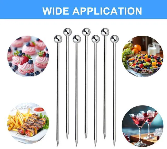 Alt view image 5 of 7 - 7Pcs Premium Cocktail Picks,Food Grade Cocktail Picks for Drinks,Upgrade Martini Picks,Cocktail Skewers,Ideal for Martinis,Cocktails,Olives Appetizers Fruit