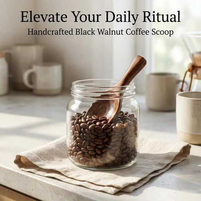 Alt view image 4 of 7 - Wooden Coffee Scoop Bath Salt Scoop Multi-Purpose Kitchen Scooping Tool Home Kitchen Accessories Measuring for Coffee Beans Ground Beans or Tea Sugar