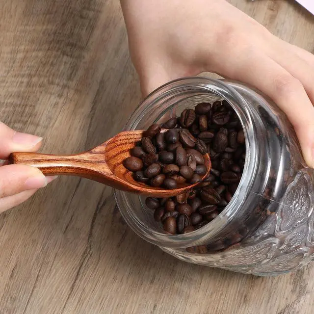 Alt view image 6 of 7 - Wooden Coffee Scoop Bath Salt Scoop Multi-Purpose Kitchen Scooping Tool Home Kitchen Accessories Measuring for Coffee Beans Ground Beans or Tea Sugar
