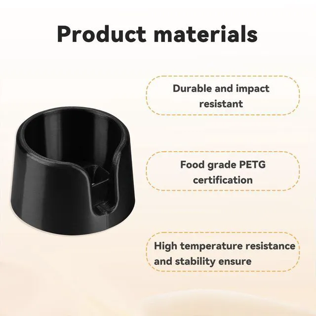Alt view image 3 of 7 - Coffee Tamper Base for Ninja Espresso Machine ES601 Handle,Portafilter Support Stand,Black Silicone Tamper Stand for Ninja Luxe Cafe Accessories,Protect the Filer