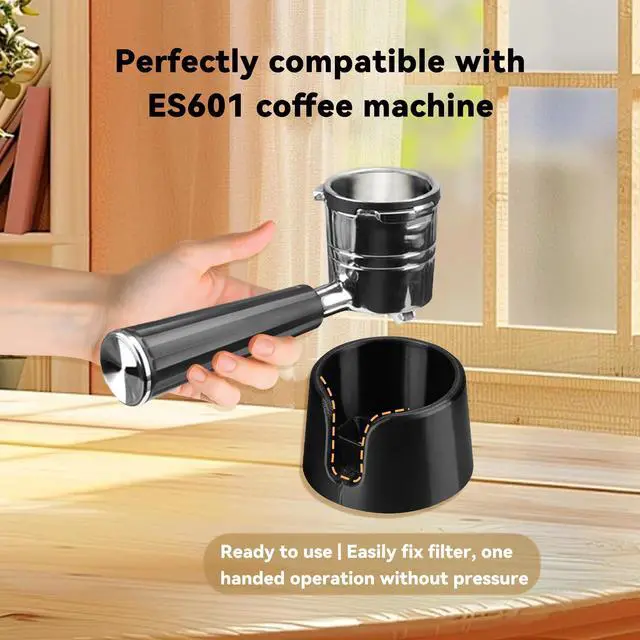 Alt view image 4 of 7 - Coffee Tamper Base for Ninja Espresso Machine ES601 Handle,Portafilter Support Stand,Black Silicone Tamper Stand for Ninja Luxe Cafe Accessories,Protect the Filer