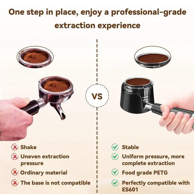 Alt view image 6 of 7 - Coffee Tamper Base for Ninja Espresso Machine ES601 Handle,Portafilter Support Stand,Black Silicone Tamper Stand for Ninja Luxe Cafe Accessories,Protect the Filer