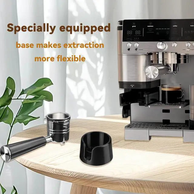 Alt view image 7 of 7 - Coffee Tamper Base for Ninja Espresso Machine ES601 Handle,Portafilter Support Stand,Black Silicone Tamper Stand for Ninja Luxe Cafe Accessories,Protect the Filer