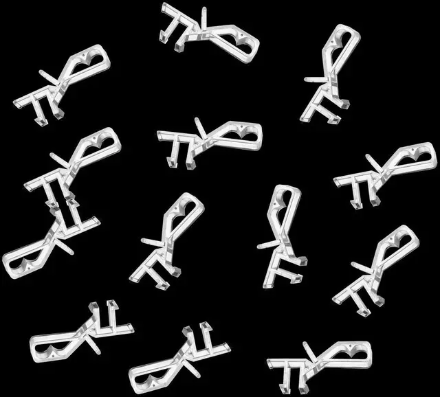 Alt view image 7 of 7 - 20 Pcs Hidden Channel Valance Clips for Blinds, Blind Valance Clips | 1-7/8Inch Clear Blind Clips for Valance, Blind Valance Clips Replacement with a Groove