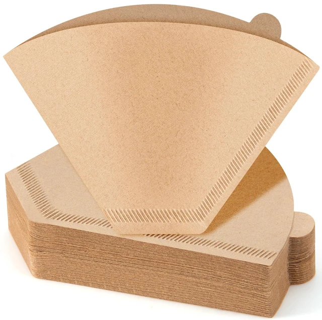 Main image of 100 Count Coffee Filters #4, Premium Cone Coffee Filters 8-12 cup, Unbleached Natural Paper, Disposable Coffee Filters 4 Cone Paper for Pour Over and Drip Coffee Maker