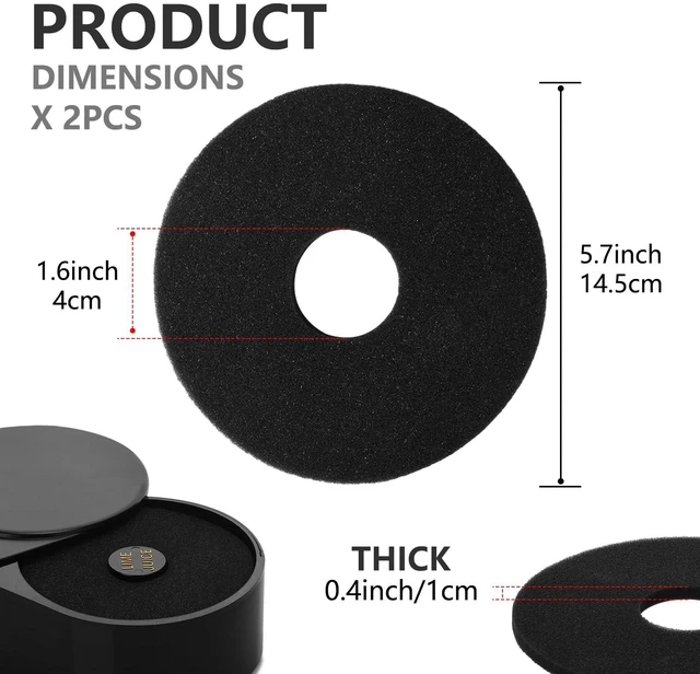 Alt view image 2 of 6 - 2Pcs Bar Rimmer Sponges Replacement 5.7 Inch Glass Rimmer Sponges Bartender Tool Sponge Bar for Cocktails Margarita Salter Lime Juice Trays Accessories Supplies, Black