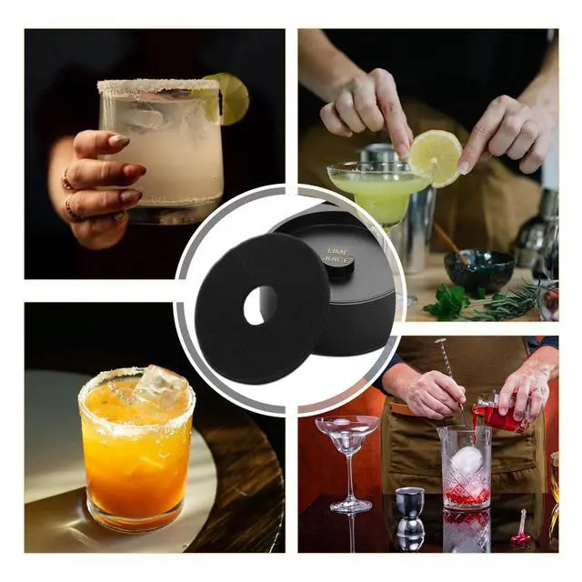 Alt view image 3 of 6 - 2Pcs Bar Rimmer Sponges Replacement 5.7 Inch Glass Rimmer Sponges Bartender Tool Sponge Bar for Cocktails Margarita Salter Lime Juice Trays Accessories Supplies, Black