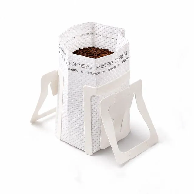 Main image of Hanging Ear Coffee Filter Bags, 50 Count | Disposable, Portable Single Serve, Non-Woven Pour Over Pouches, For Travel, Camping, Office & Home