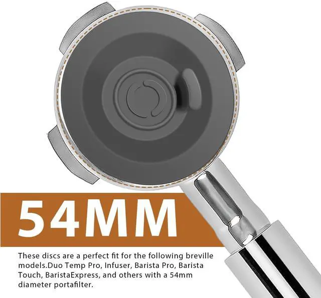 Alt view image 3 of 6 - 54mm Espresso Backflush Cleaning Disc for Breville Espresso Machines 2 Pack Silicone Blind Filter Disk Durable Espresso Machine Cleaner Accessories