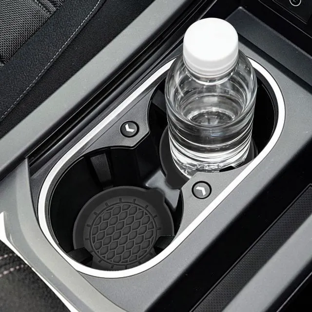 Alt view image 5 of 6 - Silicone Car Cup Holder Insert,4 Pack Non Slip Cup Holder Coasters for Cars,Spill Resistant Cup Holder Liner Protector,Vehicle Cup Holder Mats for SUV Sedan Truck Car Interior AccessoriesBlack
