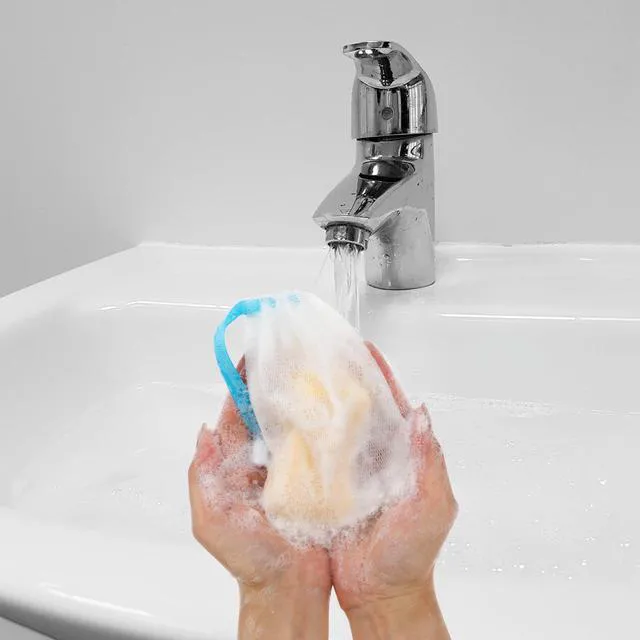 Alt view image 6 of 7 - 8 Pcs Soap Bags, Mesh Foaming Soap Bar Bag with Drawstring for Bath Shower (Assorted Colors)