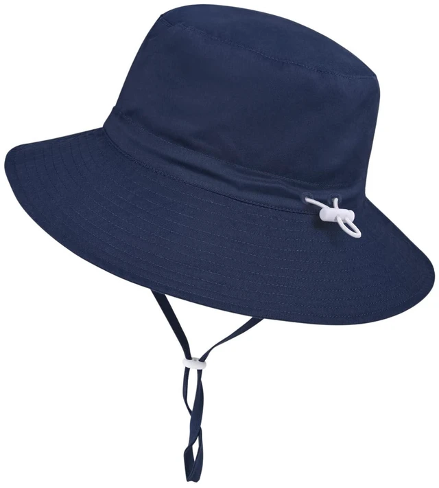 Main image of Baby Toddler Sun Hat,Boys Girls Adjustable Bucket Hat for Kids UPF 50+ Sun Protective Child Summer Beach Hats 2-5 Years Navy