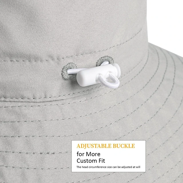 Alt view image 5 of 7 - Baby Toddler Sun Hat,Boys Girls Adjustable Bucket Hat for Kids UPF 50+ Sun Protective Child Summer Beach Hats 2-5 Years Navy