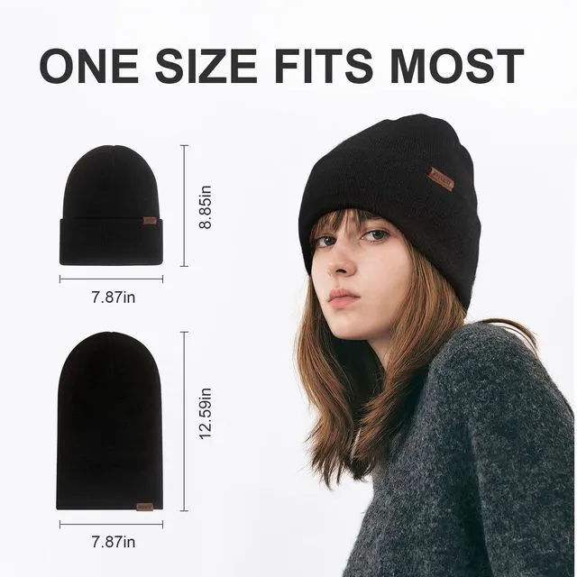 Alt view image 3 of 7 - Unisex Knit Cuffed Beanie Hat, Plain Skull Cap Lightweight for Daily Wear | Multicolor unisex knit beanie, stretchy & breathable, lightweight design for allseason daily & outdoor wear