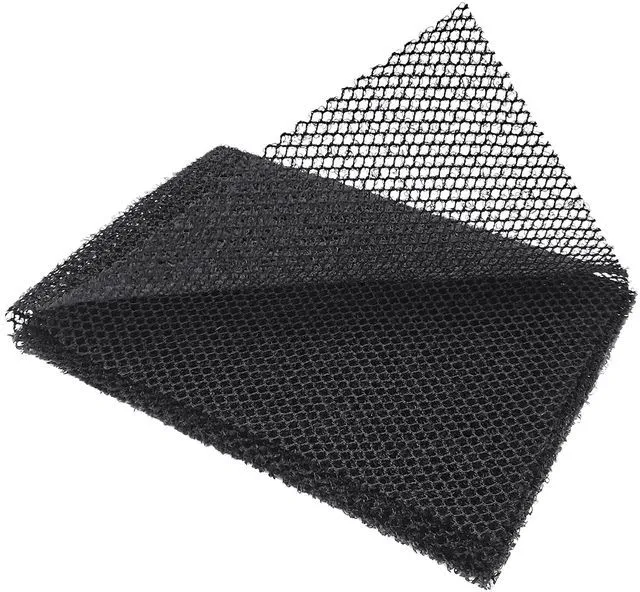 Main image of Nylon African Exfoliating Net Sponge, Long Bath Net Sponge (Black) | Mesh Design, Gentle Exfoliation, Stretchable, for All Skin Types, Home, Outdoor Use