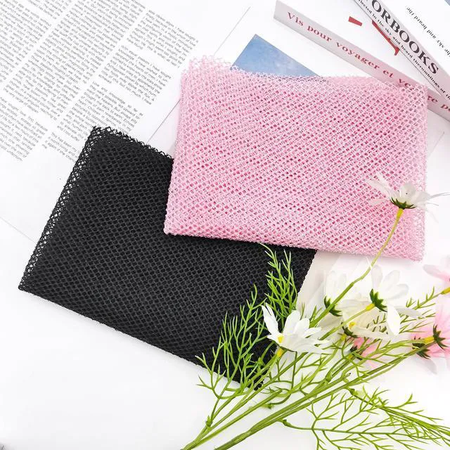 Alt view image 6 of 6 - Nylon African Exfoliating Net Sponge, Long Bath Net Sponge (Black) | Mesh Design, Gentle Exfoliation, Stretchable, for All Skin Types, Home, Outdoor Use