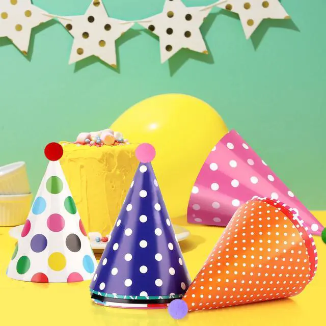 Alt view image 5 of 7 - 10 PCS Colorful Mini Party Hats for Stuffed Animals Cute Tiny Birthday Party Paper Cone Hats with Pom Poms for Kids Baby Boys Girls Pets Birthday Decorations Supplies