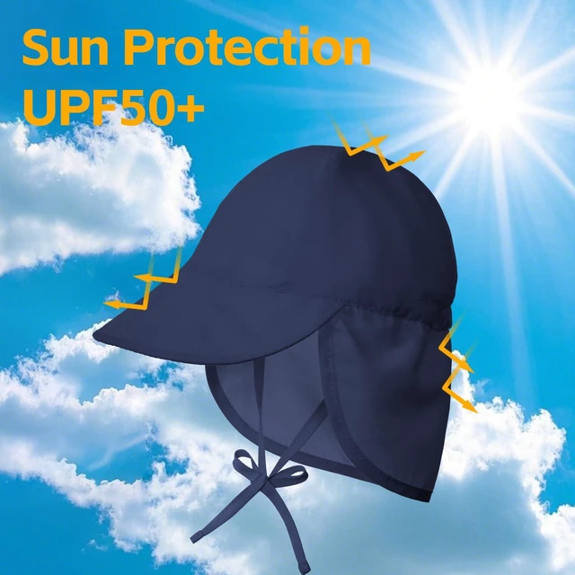 Alt view image 3 of 6 - YKYUASD 2 Pack Baby Sun Hat UPF 50+ Adjustable Toddler Summer Beach Hat Kids Boys Girls Cap for Outdoor Swim Traveling