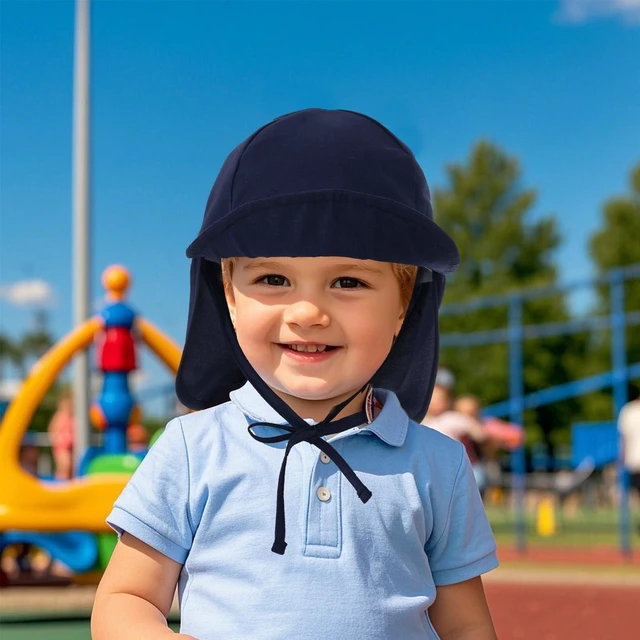 Alt view image 6 of 6 - YKYUASD 2 Pack Baby Sun Hat UPF 50+ Adjustable Toddler Summer Beach Hat Kids Boys Girls Cap for Outdoor Swim Traveling