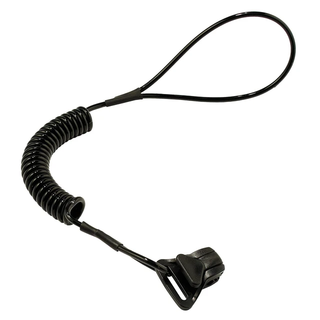 Alt view image 7 of 7 - Ergodyne Coiled Lanyard with Clamp End, No Snag Design, Easily Attaches to Hard Hat, Tools, or Small Valuables, Weight Capacity 2lbs, Ergodyne Squids 3158, Black