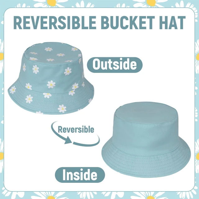 Alt view image 3 of 7 - YKYUASD Bucket Hat for Women Men Fishing Hats Cute Beach Sun Hat for Outdoor Travel Foldable Reversible Double-Side-Wear Lemon Green