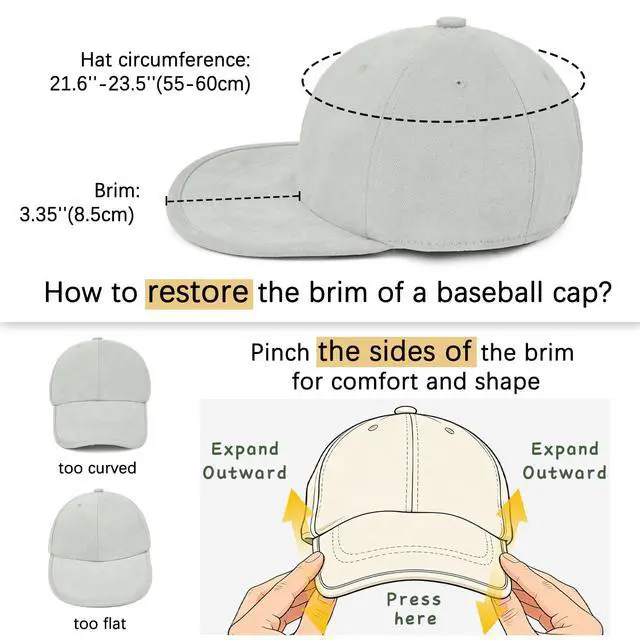 Alt view image 6 of 6 - ZOORON Baseball Cap Golf Dad Hat Soft Brim Original Classic Low Profile Cotton Hat Plain Cap Men Women