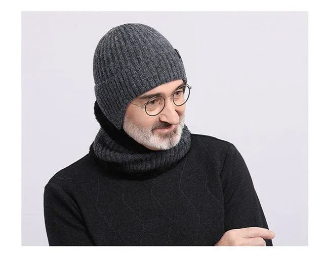 Alt view image 4 of 4 - AINIFU Knitted Beanie Fisherman Hats Winter Hats Ear Covers for Men Women Kids Warm Slouchy Stocking Caps Grey