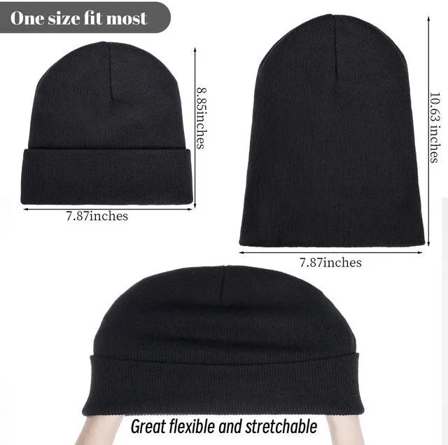 Alt view image 3 of 7 - Pistha Beanie for Men Women-Knit Beanie Hats Skull Cap Winter Warm Hat | Womens Beanies Knit Beanie Cuffed Beanie Winter Hat Unisex for Cold Weather