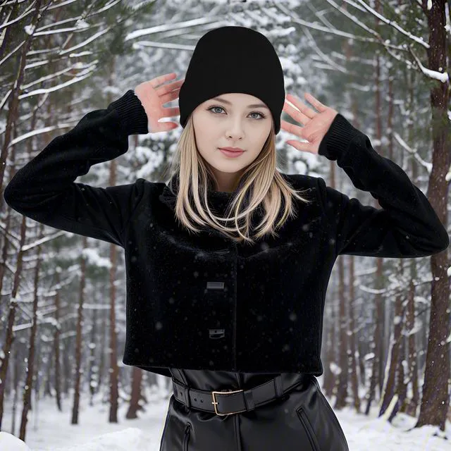 Alt view image 5 of 7 - Pistha Beanie for Men Women-Knit Beanie Hats Skull Cap Winter Warm Hat | Womens Beanies Knit Beanie Cuffed Beanie Winter Hat Unisex for Cold Weather