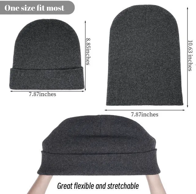 Alt view image 2 of 7 - Pistha Beanie for Men Women-Knit Beanie Hats Skull Cap Winter Warm Hat | Womens Beanies Knit Beanie Cuffed Beanie Winter Hat Unisex for Cold Weather