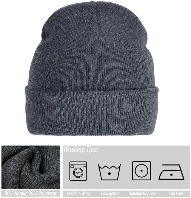Alt view image 3 of 7 - Pistha Beanie for Men Women-Knit Beanie Hats Skull Cap Winter Warm Hat | Womens Beanies Knit Beanie Cuffed Beanie Winter Hat Unisex for Cold Weather