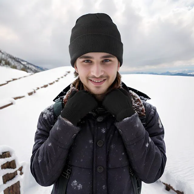 Alt view image 7 of 7 - Pistha Beanie for Men Women-Knit Beanie Hats Skull Cap Winter Warm Hat | Womens Beanies Knit Beanie Cuffed Beanie Winter Hat Unisex for Cold Weather