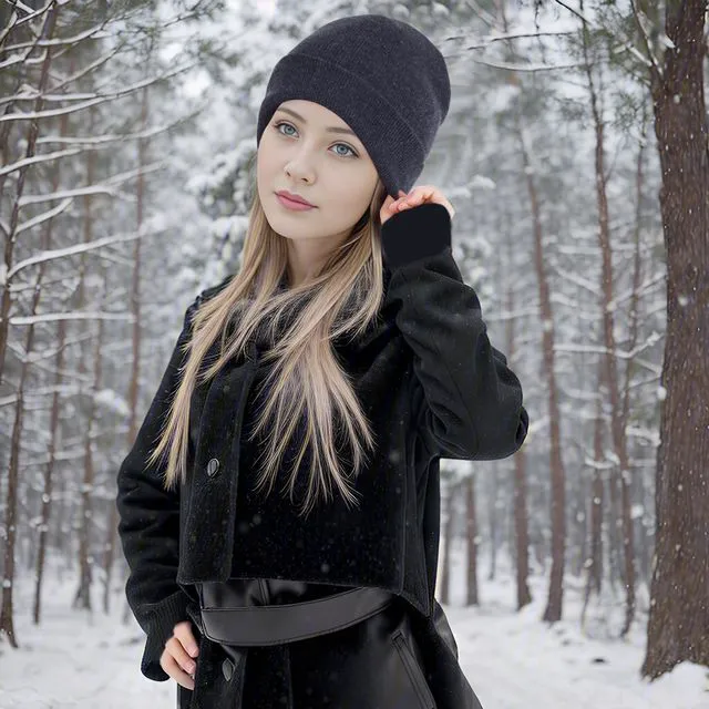 Alt view image 6 of 7 - Pistha Beanie for Men Women-Knit Beanie Hats Skull Cap Winter Warm Hat | Womens Beanies Knit Beanie Cuffed Beanie Winter Hat Unisex for Cold Weather