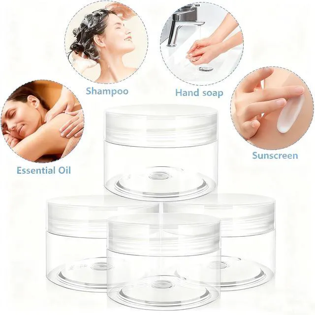 Alt view image 4 of 6 - 4 Pack 1 Oz (30ml) travel containers for creams Leak Proof with Labels